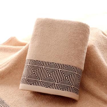 Imagem de Toalha de rosto de algodão macio cor sólida durável absorvente uso diário café toalha de banho suave e confortável