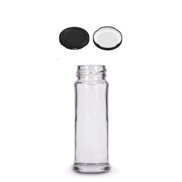 Imagem de 20 x Potes de Vidro Alcaparra 100ml - Tampa Preta