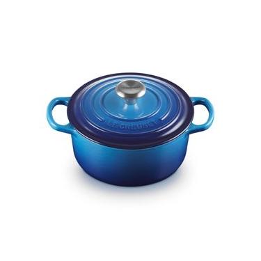 Imagem de Panela Redonda Signature 22 cm Azul Azure Blue Le Creuset