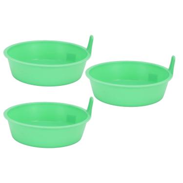 Imagem de Fafeicy Bandeja de Alimentação, 3 Peças de Balde de Alimentação de Gado de Plástico PP Espessado, Capacidade de 4L para Frango, Pato, Ganso, Ao Ar Livre e Tigela de Rega