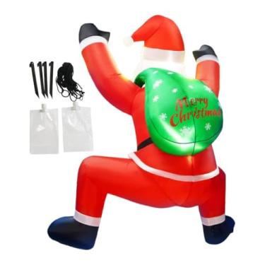 Imagem de Sclmgo Papai Noel Inflável de Natal de 1,80 M para Decoração de Jardim, com Sacola de Presentes, Style a, Tamanho real