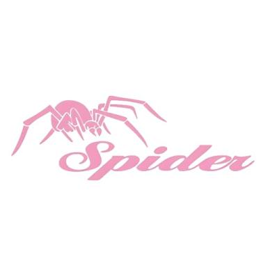 Imagem de 4 peças de decalque de vinil silhueta de aranha, adesivo gráfico de aranha à prova d'água à prova de intempéries para carros, caminhões, vans, para-choques, paredes e laptops (rosa)