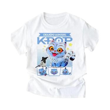 Imagem de Camiseta Feminina De Verão Kpop Demon Hunter Com Estampa De Tigre, Gol