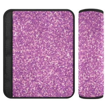 Imagem de Capas de cinto de segurança macias com purpurina, acolchoadas com algodão, almofadas de ombro, capas de cinto de segurança para crianças