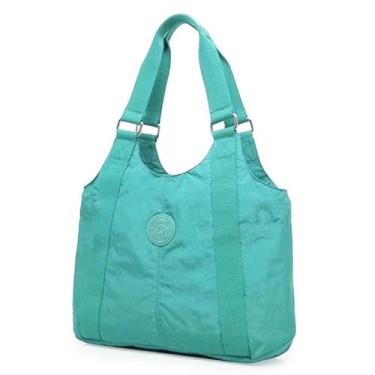 Imagem de Bolsa Tote Feminina Preta, Alças Ajustáveis, Tecido Resistente, Estilo Casual (verde)