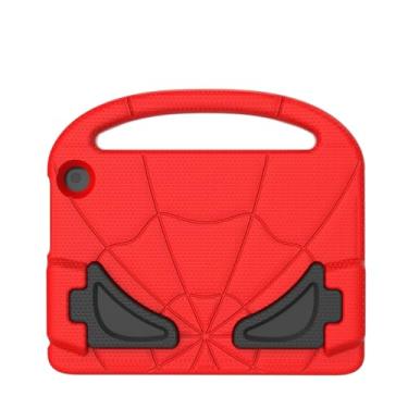 Imagem de DICEKOO Capa infantil para tablet iPad de 7 polegadas 2024, suporte ajustável, capa leve à prova de choque para crianças - vermelha