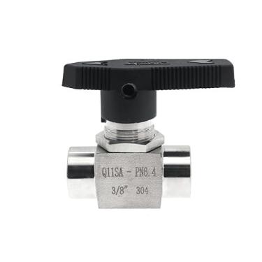 Imagem de 1/20.3 cm 1/10.2 cm 3/20.3 cm 1/5.1 cm 3/10.2 cm BSP NPT rosca macho 304 aço inoxidável duas vias encaixe de tubo válvula de esfera de alta pressão (2 vias fêmea, NPT1I2)