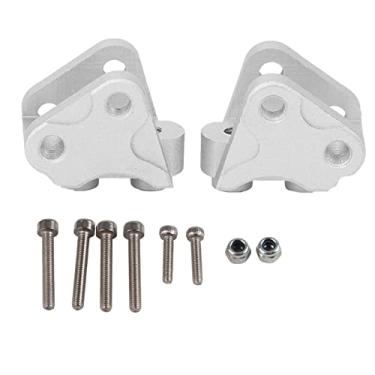 Imagem de Ainoli 2 peças de montagem de ligação de choque frontal traseira inferior adequada para carro RC SCX10‑II AXIAL (Prata)