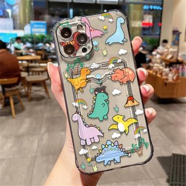 Imagem de Capa transparente e fofa para iPhone 11 15 16 Pro 12 13 14 Pro Max XR XS X 7 8 Plus SE 2022 com porta-cartões, cinza JP41, para iPhone 12