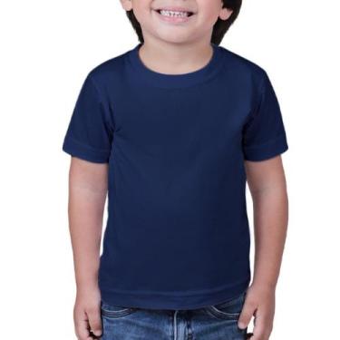 Imagem de Camiseta Infantil Unissex Lisa Manga Curta Tecido 100% Algodão Premium