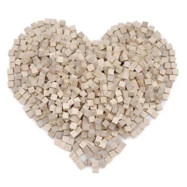 Imagem de SIWUCHYE 1000Pcs Blocos de Madeira para Artesanato, Cubos de Madeira Inacabados, Blocos Quadrados Pequenos de Madeira de Pinho Natural de 1 Cm, Cubos de Madeira para Artes e Ofícios e Projetos Diy