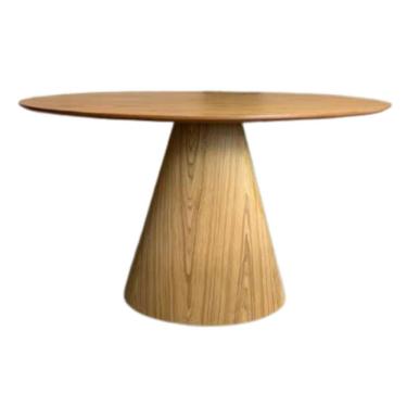 Imagem de Mesa de Jantar Cone Oval 120x80cm Tampo Madeira Freijó