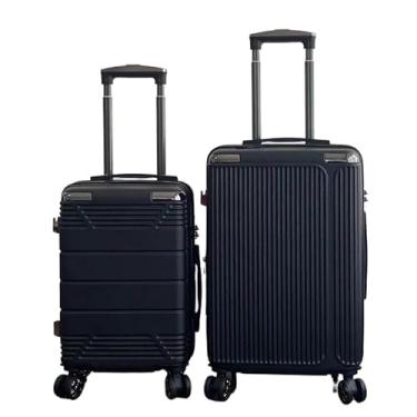 Imagem de Mala de Bordo 10kg ABS Casca Dura, Rodinhas Giratórias 360°, Cadeado com Senha, Bagagem de Mão Viagem(Preto,N19-9kg)