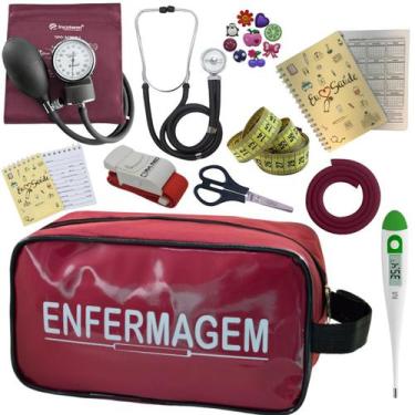 Imagem de Kit Enfermagem Profissional Glicose Estagio Saude Completo - PREMIUM, 