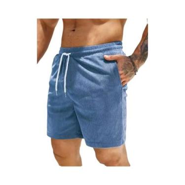 Imagem de Bermudas Esportivas Masculinas De Outono Respirável Com Cintura Elásti