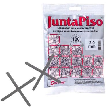 Imagem de Kit C/ 100 Espaçador Juntapiso 2mm Cortag