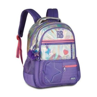 Imagem de Mochila Holográfica Rebecca Bonbon Bolsa Escolar Adolescente-Feminino