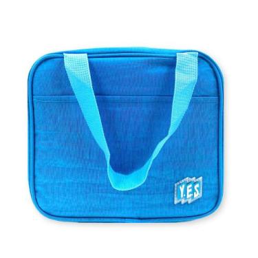 Imagem de Lancheira Bolsa Térmica com Alça Yes Escolar Infantil, Azul