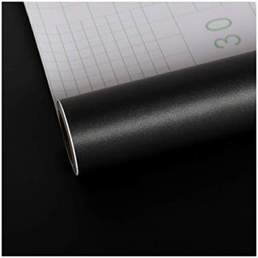 Imagem de VEELIKE Papel de parede preto de 39,9 cm x 299,7 cm, papel de parede para contato com bancada, removível, impermeável, autoadesivo, filme de vinil para decoração de parede de casa, papel de parede