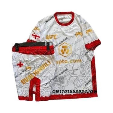 Imagem de Conjunto De Shorts De Jersey Respirável Para Luta E Corrida Masculina,