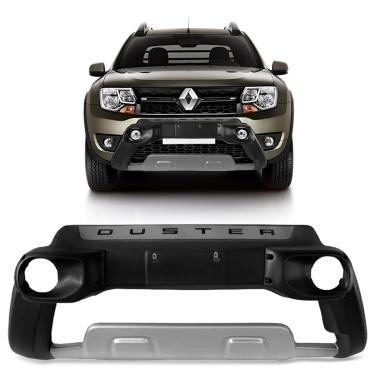 Imagem de Overbumper Duster 2015 a 2020 Oroch 2015 a 2022 Preto Com Alojamento Farol Tgpoli
