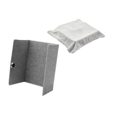 Imagem de WeiLaiKeQi Aquecedor elétrico para os pés, ideal para usar embaixo da mesa, perfeito para aquecer as pernas e os pés no inverno, Cinza com Cobertor