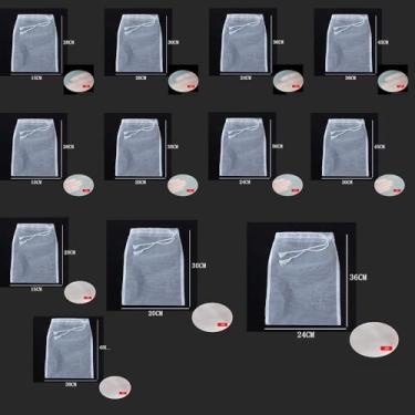 Imagem de Filtro de filtro reutilizável ultradense saco de filtro doméstico suco de soja leite de soja saco de resíduos de nylon (malha 15x20cm-100)