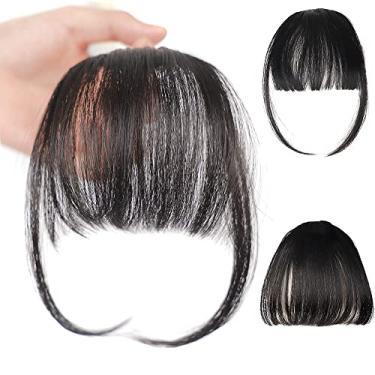Imagem de Air Bangs Perucas femininas testa natural invisível com franja lateral