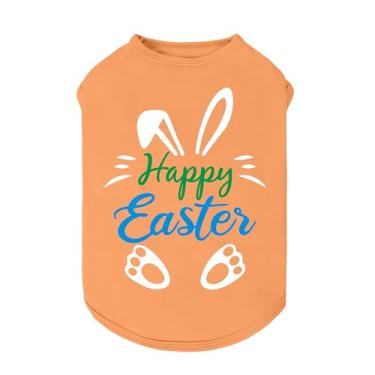 Imagem de Fitwarm Camisa Happy Easter Bunny Dog, roupas para cães pequenos, meninos e meninas, roupa fofa para animais de estimação, verde, azul, branco, laranja, pequeno