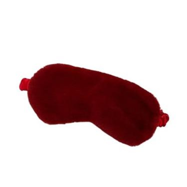 Imagem de Máscara de dormir Venda para dormir Máscaras de olhos de pelúcia macias fofas amor nuvem cobertura de olhos máscara de pelúcia tapa-olho saúde cobertura para os olhos (carmesim)