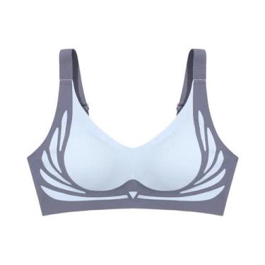 Imagem de Conjunto De Sutiã Sem Costura Com Efeito Push up Para Mulheres, Asas D