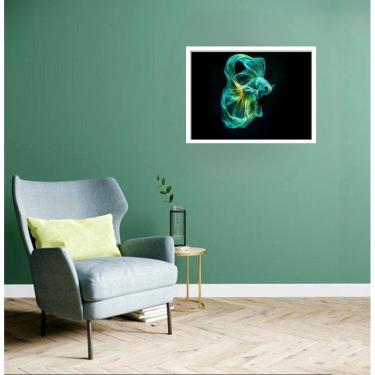 Imagem de Quadro Decorativo Peixe Verde - 50X70Cm