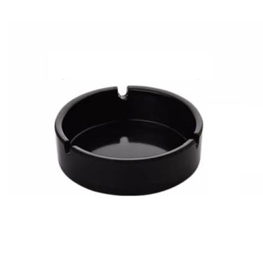 Imagem de x3anggyt5 Cinzeiros de cigarros 10 peças cinzeiro colorido para hotel, hotel, café, casa, restaurante, bar, imitação de porcelana, plástico, cinzeiro, cinzeiro ao ar livre (preto)