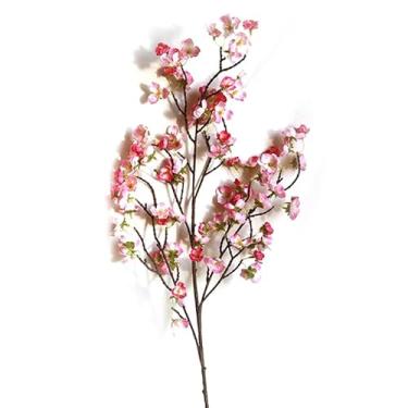 Imagem de Yctze Filiais de Flor de Cerejeira Artificial Real (Pinkish profundo)
