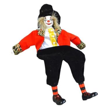 Imagem de Fiocias Boneco de Palhaço de Cerâmica para Decoração de Mesa, Lembrancinha Portátil, Brinquedo Divertido com Rosto Pintado, Ideal para Festas E Colecionáveis.
