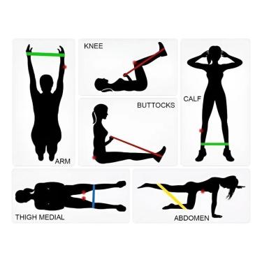 Imagem de Mini Bands Kit 3 Elátiscos Tensão Extra Forte Rope Cor Preto