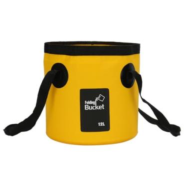 Imagem de Balde dobrável com alça, balde de lavagem de carro de 8 litros, recipiente dobrável de armazenamento de água para acampamento, pesca, praia, jardinagem, lavatório de lavanderia portátil para