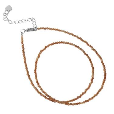 Imagem de tincolia Colar de contas de pedra natural, simples, multicolorido, perfeito como presente para melhores amigos, corrente de clavícula, diariamente/festa