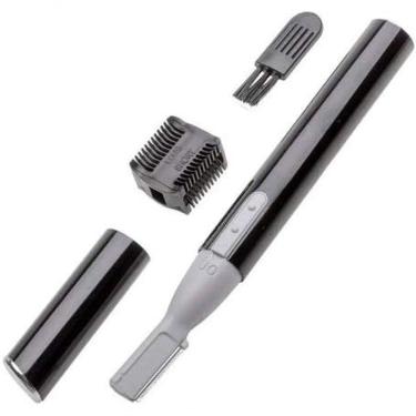 Imagem de Mini Aparador Elétrico Sobrancelhas Buço Caneta Depiladora Caneta Preta