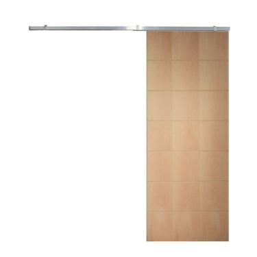 Imagem de Porta De Correr P- Verniz Frisada Kit Alumínio F09 - 210x70