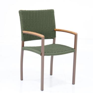 Imagem de Poltrona Em Alumínio E Corda Náutica Modelo Acelga Verde