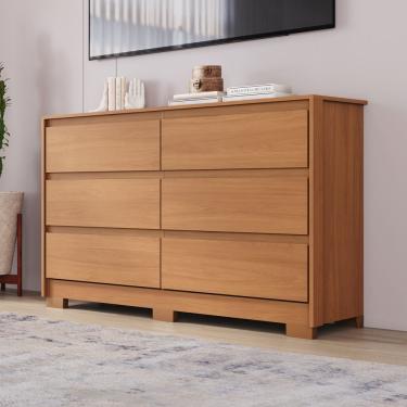 Imagem de Cômoda 6 Gavetas Layla Casa 812 Cinamomo