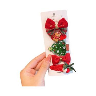 Imagem de Grampo do cabelo do Natal para crianças, acessório requintado do cabel