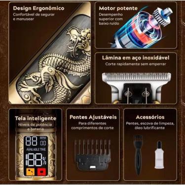 Imagem de Lançamento Nova Maquina Barbear Maquininha Dragao Cortar Cabelo Barba 