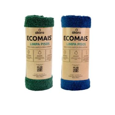 Imagem de Pano de Chão Pacote 2 Cores Mistas em Microfibras 40x60cm Ecomais Limp