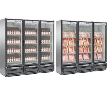 Imagem de Expositor Vertical 3 Portas De Vidro Gcbc1450 Gelopar Refrigerador 1468 Litros Inox 220v