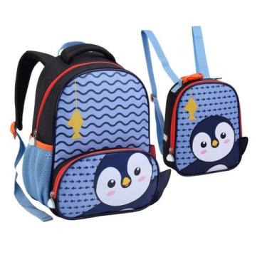 Imagem de Kit Mochila e Lancheira de Costas Creche ZOOP - Seanite