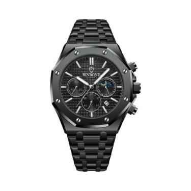 Imagem de Relógio De Quartzo Masculino De Luxo Em Aço Inoxidável 30M À Prova d'Á