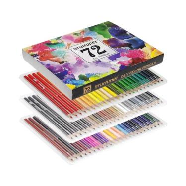 Imagem de Conjunto De 632 Lápis De Cor a Óleo Metálicos, Aquarela Neon, Tons De 