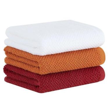 Imagem de Kit Pano de Prato Atoalhado 3 peças 100% algodão - Buddemeyer, BRANCO 